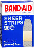 Band-Aid Adhesive Bandages, Sheer, All One Size  - 40ea