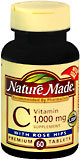 Nature Made Vitamin C 1000 mg Tablets With Rose Hips - 60 Tablets