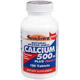 Sundown Calcium 500 mg + D Caplets - 120 Caps