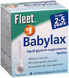 Fleet Liquid Glycerin Suppositories for Ages 2-5 Years, Child Rectal Applicators  - 6ea