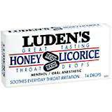 Luden's Throat Drops, Honey Licorice  - 14ea