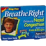 72 BREATHE RIGHT Nasal Strips for Kids Children Child Size Nose Band Breath  Rite