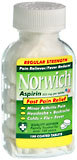 Norwich Aspirin Tablets Regular Strength  -  100 Tablets