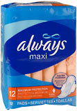 Always Maxi Pads Maximum Protection 12X12 Pack - 12 EA