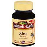 Nature Made Zinc 60 mg Tablets - 100 Tablets