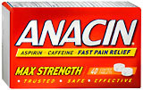 Anacin Pain Reliever, Maximum Strength, Coated Tablets  - 40ea