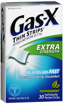 Gas-X Thin Strips Extra Strength Peppermint 30 EA Medshopexpress