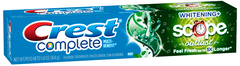 Crest Complete Multi-Benefit Fluoride Toothpaste Whitening + Scope Outlast Mint - 5.8 OZ