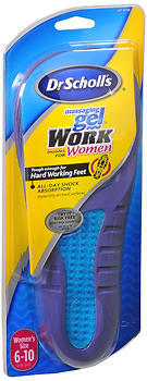 Dr. Scholl's Massaging Gel Work Insoles Women's 6-10 - 1 EA