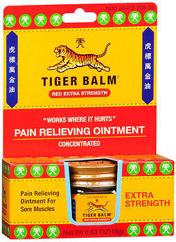 Tiger Balm Pain Relieving Ointment Red Extra Strength - 0.6 OZ