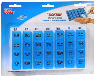 Ezy Dose Weekly (7-Day) AM/PM Pill Organizer, Large Compartments, 2 Times a  Day - Colors May Vary