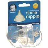 Gerber New Traditions Nipples Dome Medium Flow 2-Pack - 2 Each
