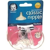 Gerber New Traditions Nipples Classic Medium Flow 2-Pack - 2 Each