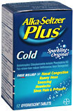 Alka-Seltzer Plus Cold Effervescent Tablets Original  -  12 Tablets