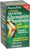 PharmaFlex Glucosamine and Chondroitin Tablets Double Strength  -  50 Tablets