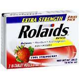 Rolaids Antacid, Extra Strength, Cool Strawberry, Tablets  - 3ea
