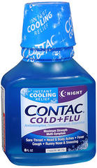 Contac Cold + Flu Liquid Night - 8 OZ