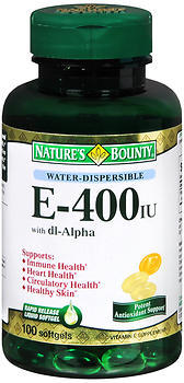 Nature's Bounty E-400 IU Softgels Water Soluble - 100 CAP