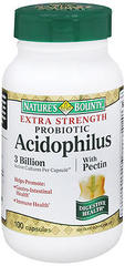 Nature's Bounty Probiotic Acidophilus Capsules Extra Strength - 100 CAP