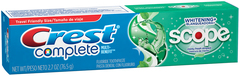 Crest Whitening Plus Scope Toothpaste Minty Fresh Striped - 2.7 OZ