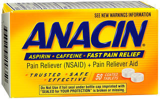 Anacin Pain Reliever Coated Tablets - 50 TAB