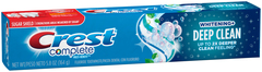 Crest Complete Fluoride Toothpaste Whitening + Deep Clean Effervescent Mint - 5.8 OZ