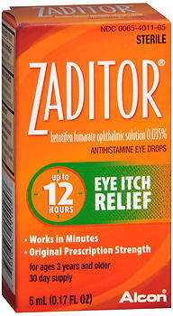 Zaditor Eye Drops, Antihistamine, Eye Itch Relief, Twin Pack, 2