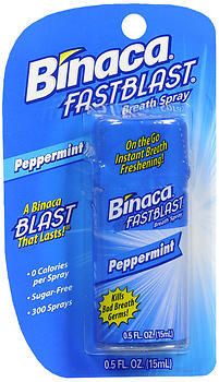 Binaca Fast Blast Breath Spray PepperMint - 0.5 OZ - Medshopexpress