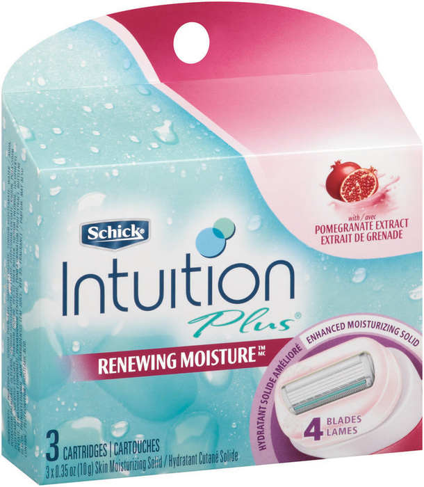 Schick Intuition Razor Cartridges Renewing Moisture - 3 EA ...