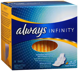 Always Infinity Flexi-Wings Pads Regular Flow - 12x18 COUNT