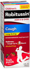 Robitussin Children's Cough Long-Acting Liquid Fruit Punch Flavor - 4 OZ