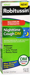 Robitussin Adult Nighttime Cough DM Liquid - 4 OZ