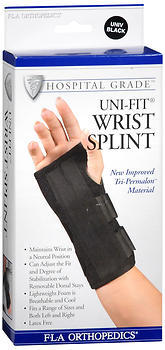 FLA Orthopedics Uni-Fit Wrist Splint 22-602UNBLK - 1 EA