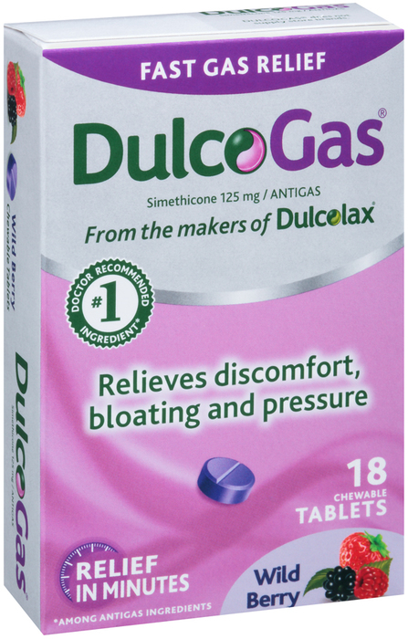 Dulcogas Antigas Chewable Tablets Wild Berry - 18 TAB