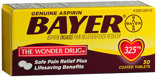 Bayer Safety Coated Aspirin 325 mg Tablets - 50 TAB
