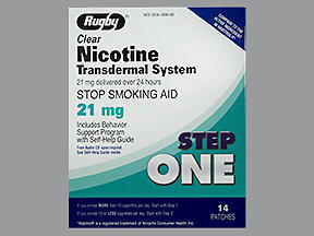 Rugby Clear Nicotine Transdermal System Patch, 21 mg – 14 Patches ...