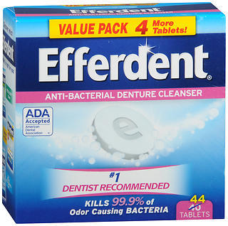 Efferdent Anti-Bacterial Denture Cleanser Tablets - 40 TAB