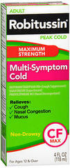 Robitussin Peak Cold Multi-Symptom Cold Liquid Maximum Strength - 4 OZ