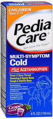 PediaCare Multi-Symptom Cold Plus Acetaminophen Liquid Grape - 4 OZ