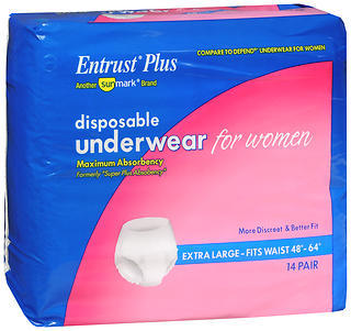 Entrust Plus Disposable Underwear For Women Maximum Absorbency Extra Large  - 14 EA - Medshopexpress