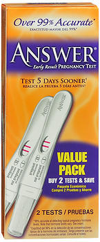 ANSWER Early Result Pregnancy Tests - 2 EA