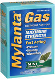 Mylanta Simethicone/Anti-Gas, Chewable Tablets, Maximum Strength, Mint  - 24ea
