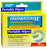 Preparation H Medicated Wipes Portable  -  10 EA