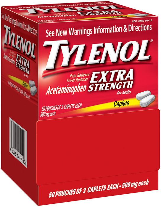 Tylenol Extra Strength Acetaminophen Caplets - 100 TAB
