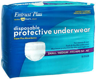 Entrust Plus Disposable Protective Underwear Super Plus Absorbency Small/Medium - 18 EA