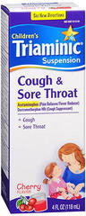 Triaminic Children's Cough & Sore Throat Liquid Cherry Flavor - 4 OZ