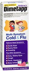 Dimetapp Children's Multi-Symptom Cold & Flu Liquid Red Grape Flavor - 10 OZ