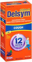 Delsym 12 Hour Cough Relief Liquid Grape - 5 OZ