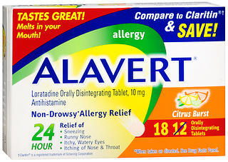 Alavert 24 Hour Allergy Relief Orally Disintegrating Tablets Citrus Burst - 18 TAB
