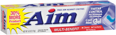 Aim Toothpaste Gel Tartar Control - 6 OZ